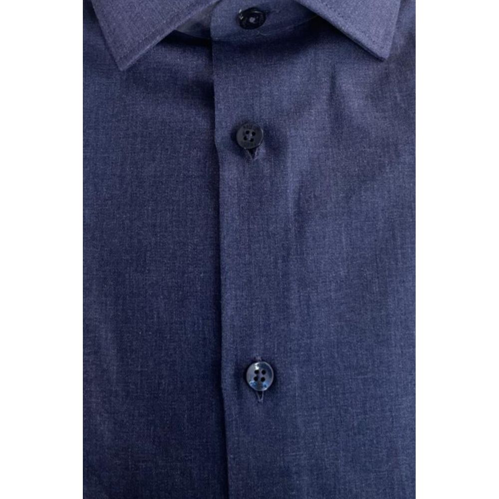 Baldinini Trend Blaues Denim-Hemd