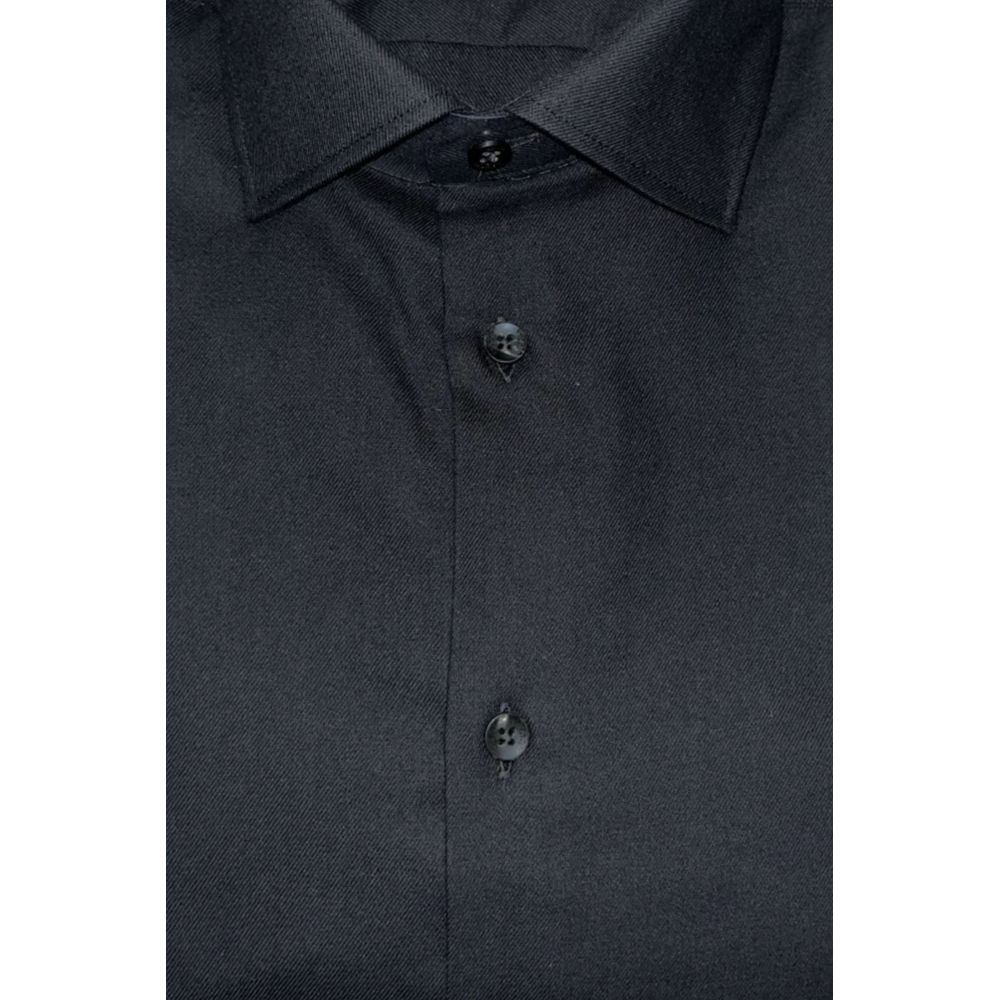 Baldinini Trend Schwarzes Baumwollhemd für Herren