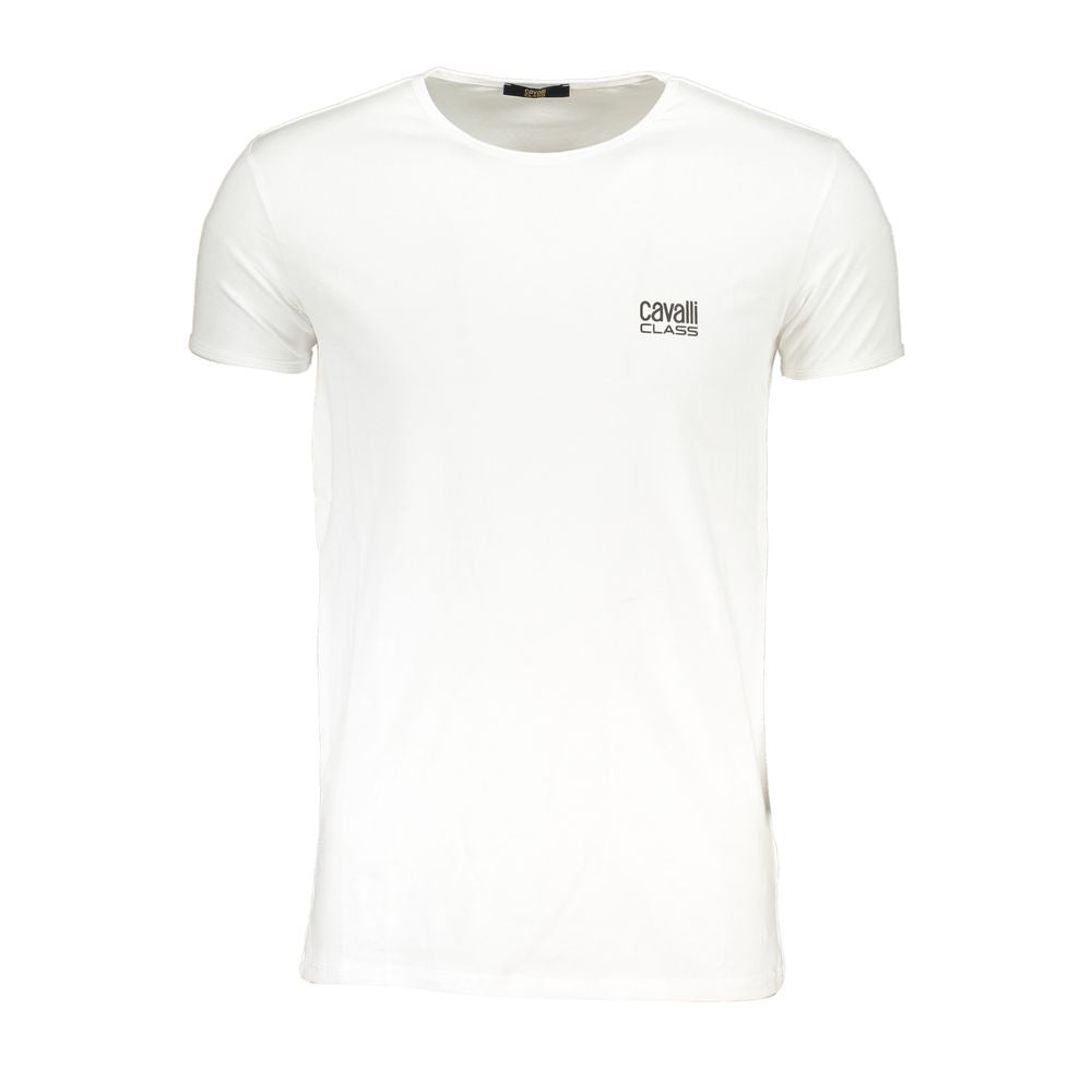 Cavalli Class Men's White Cotton T-Shirt