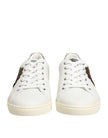 Dolce & Gabbana Weiße Leder-Sneaker mit Herz-Applikation