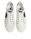 Dolce & Gabbana Weiße Leder-Sneaker mit Herz-Applikation
