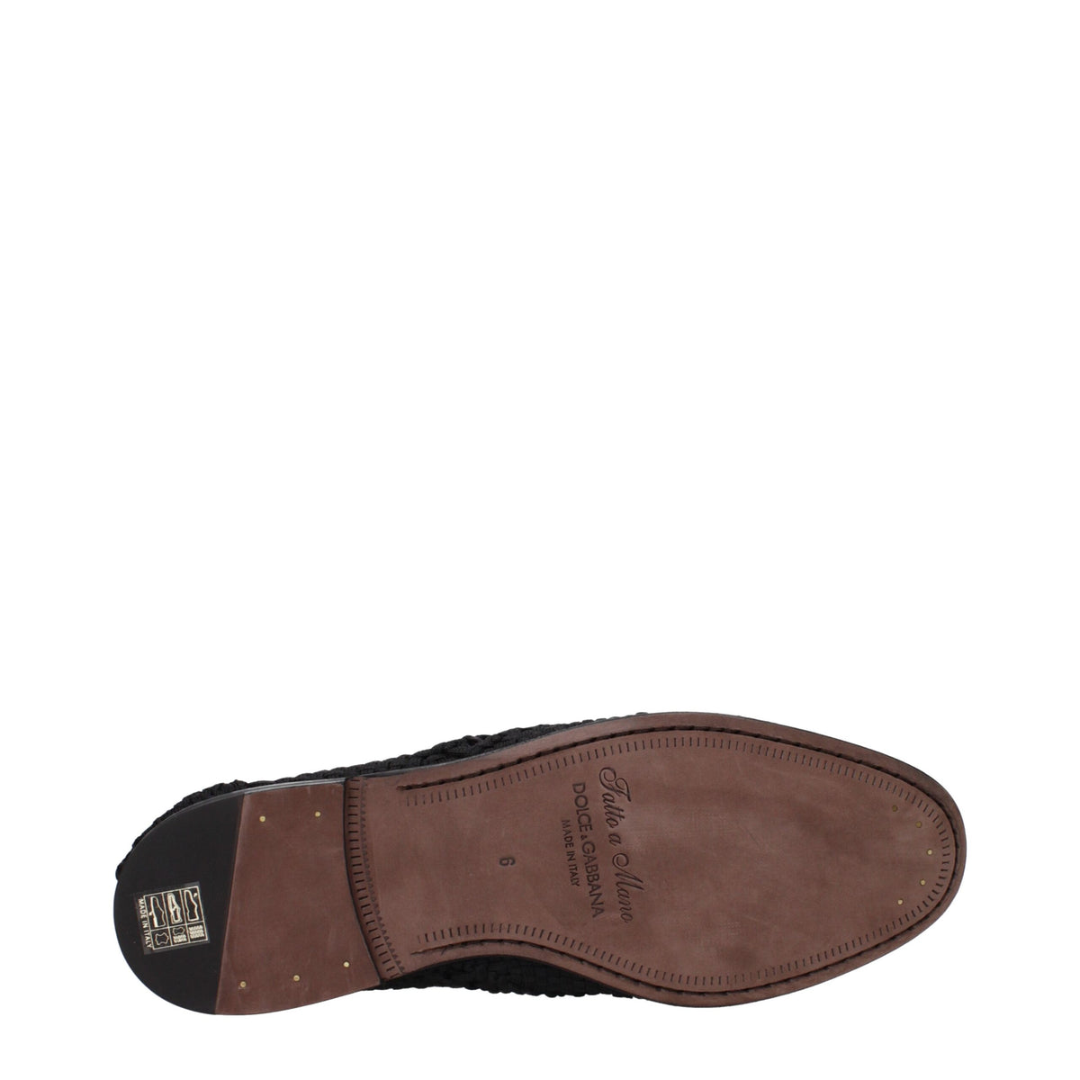 Dolce & Gabbana Black Fabric Lace-Up Shoes and Derby Shoes