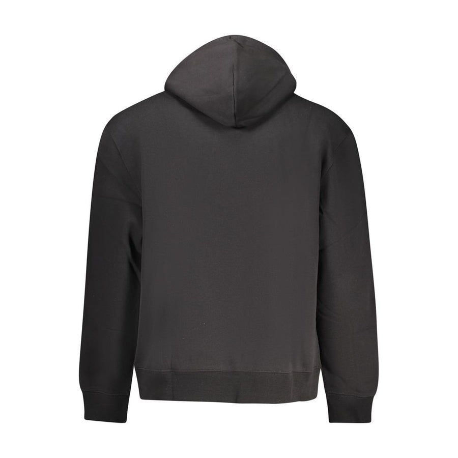 Calvin Klein Men's Black Cotton Hooded Sweatshirt