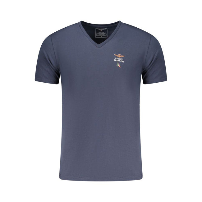 Aeronautica Militare Blu Baumwoll-T-Shirt für Herren