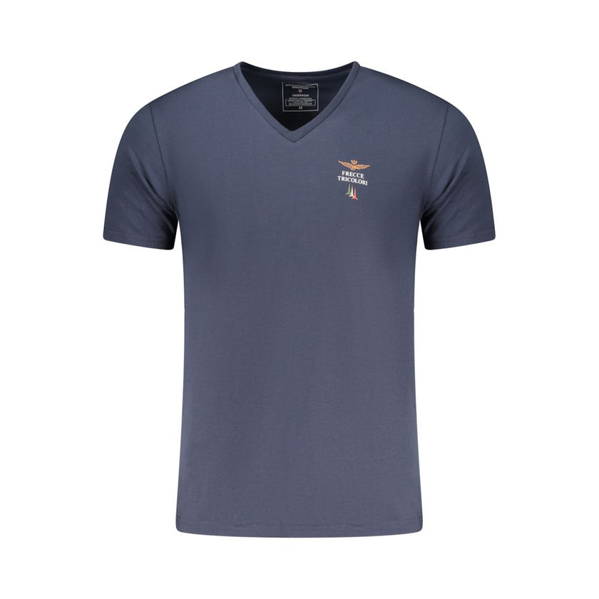 Aeronautica Militare Blu Baumwoll-T-Shirt für Herren