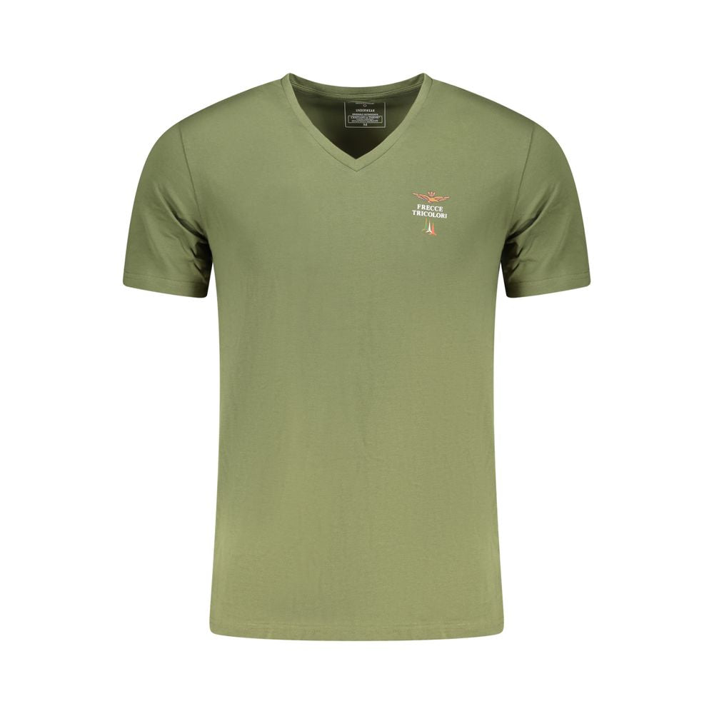 Aeronautica Militare Herren-T-Shirt aus Verde-Baumwolle