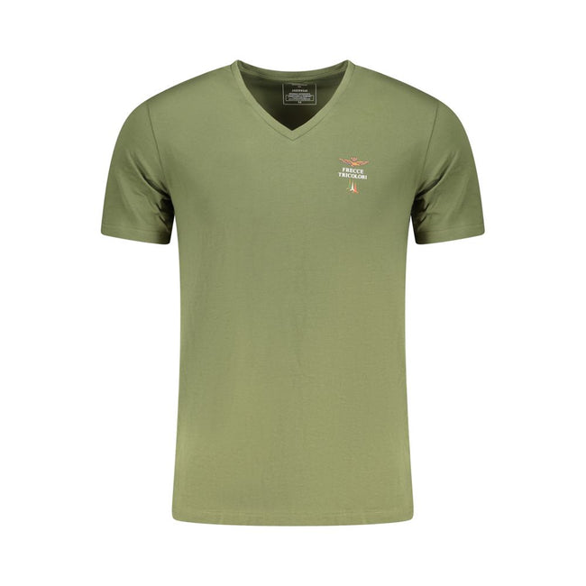 Aeronautica Militare Herren-T-Shirt aus Verde-Baumwolle