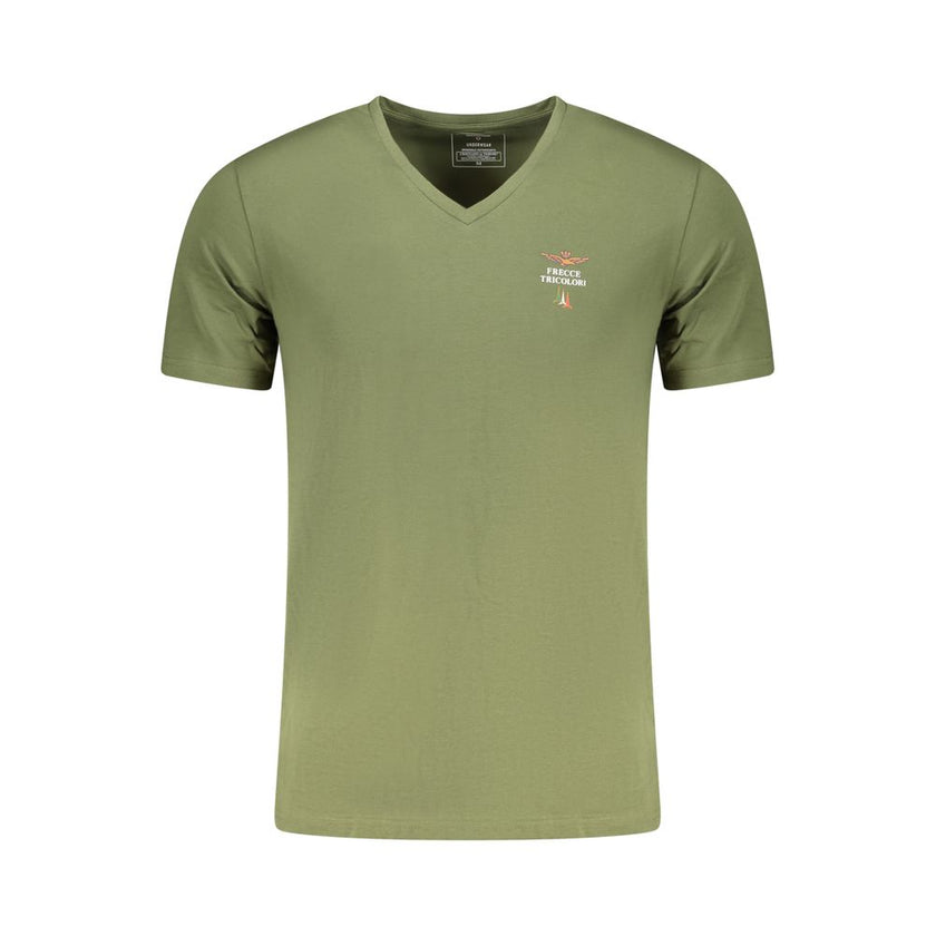 Aeronautica Militare Herren-T-Shirt aus Verde-Baumwolle