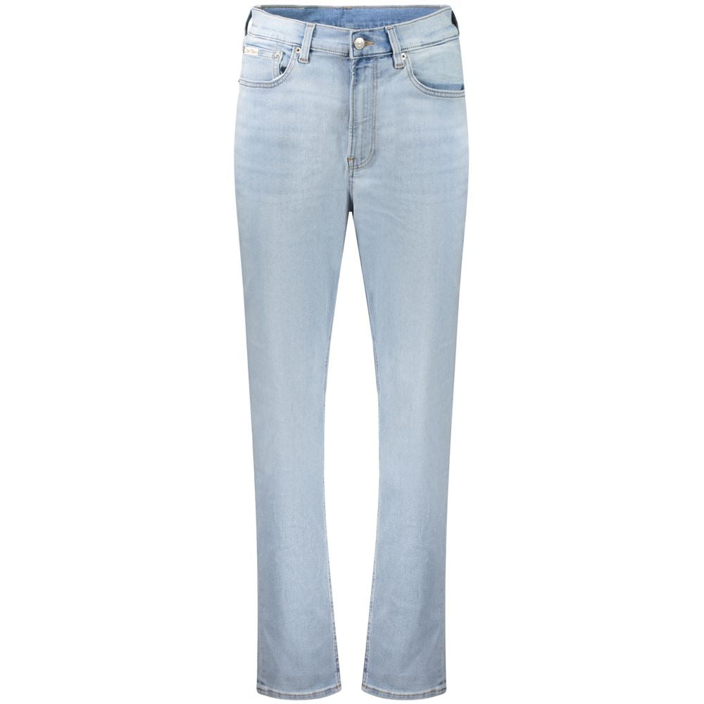 Calvin Klein Blue Cotton Straight-Leg Jeans