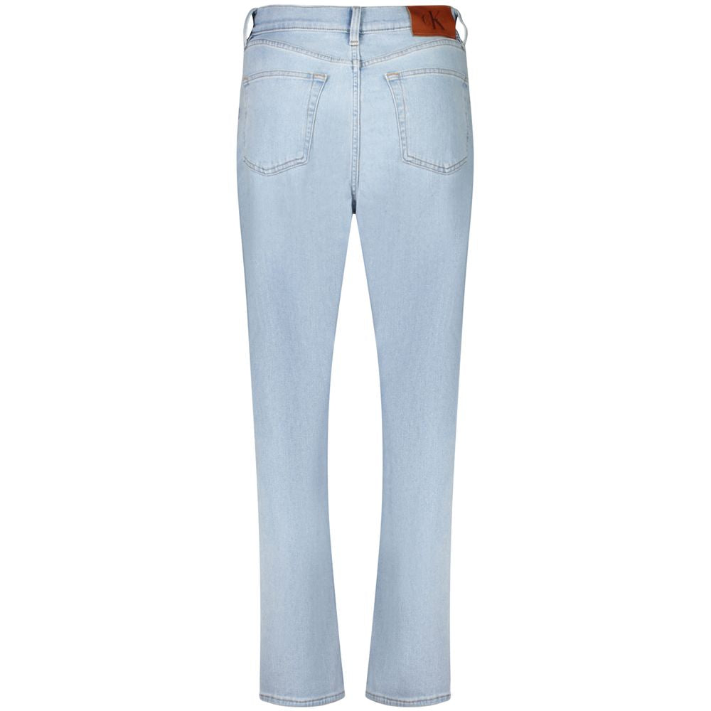 Calvin Klein Blue Cotton Straight-Leg Jeans