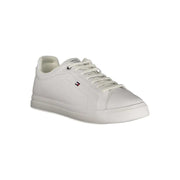 Tommy Hilfiger Bianco men's white sneaker with removable insole and logo embroidery