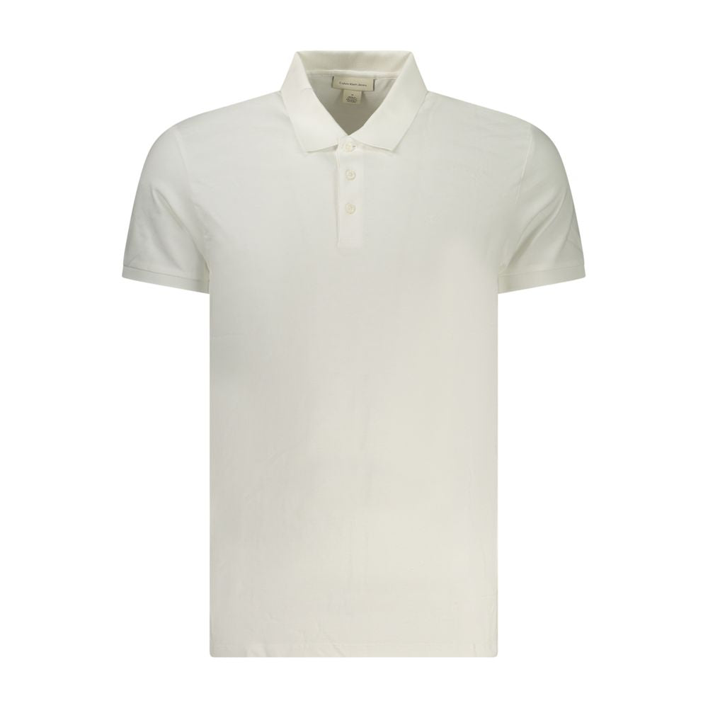 Calvin Klein White Cotton Men's Polo Shirt