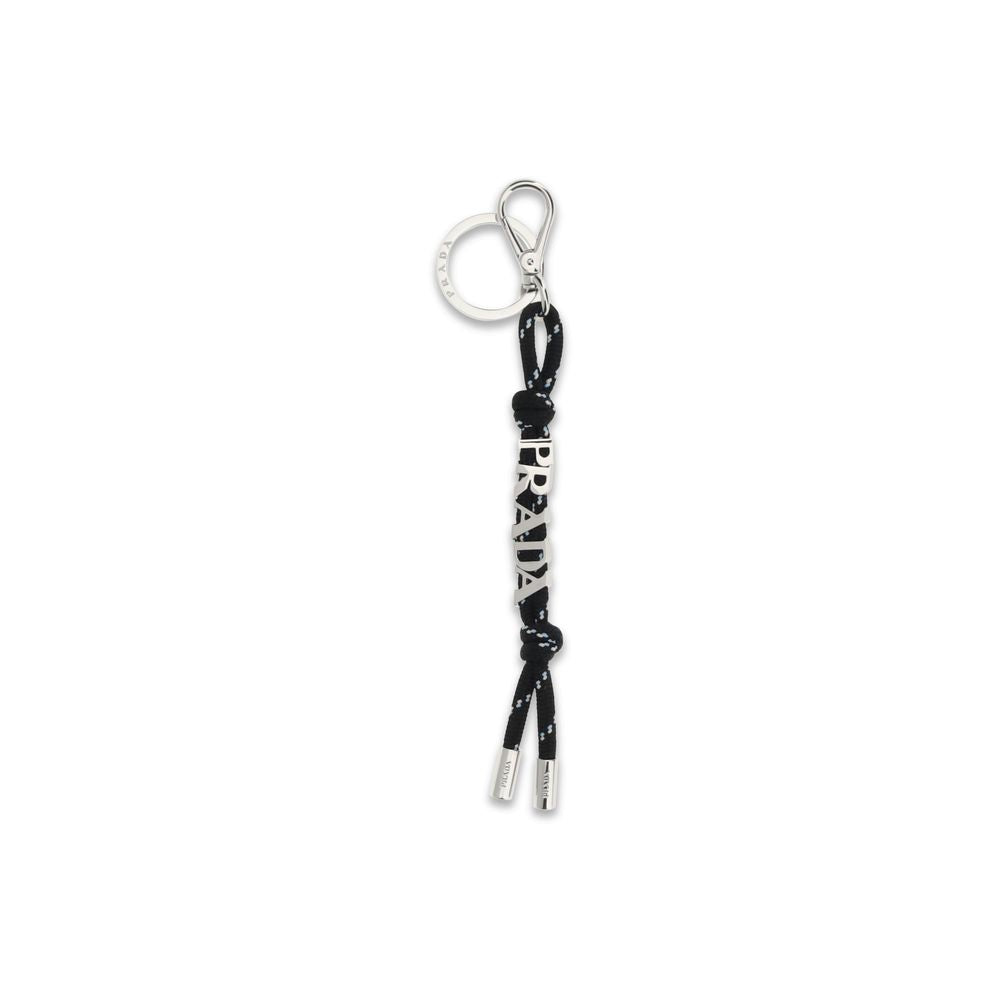 Prada Black Metal Keychain