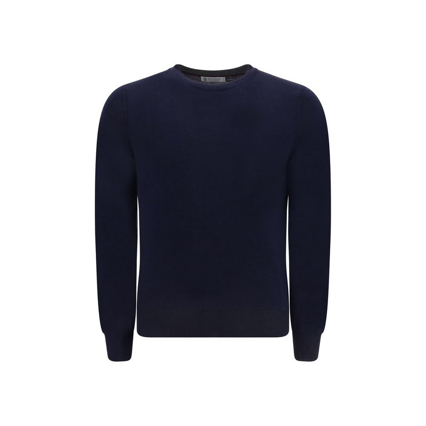 Brunello Cucinelli Blauer Wollpullover Oves Aries