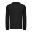 Norway 1963 Schwarzes Herren-Poloshirt aus Baumwolle
