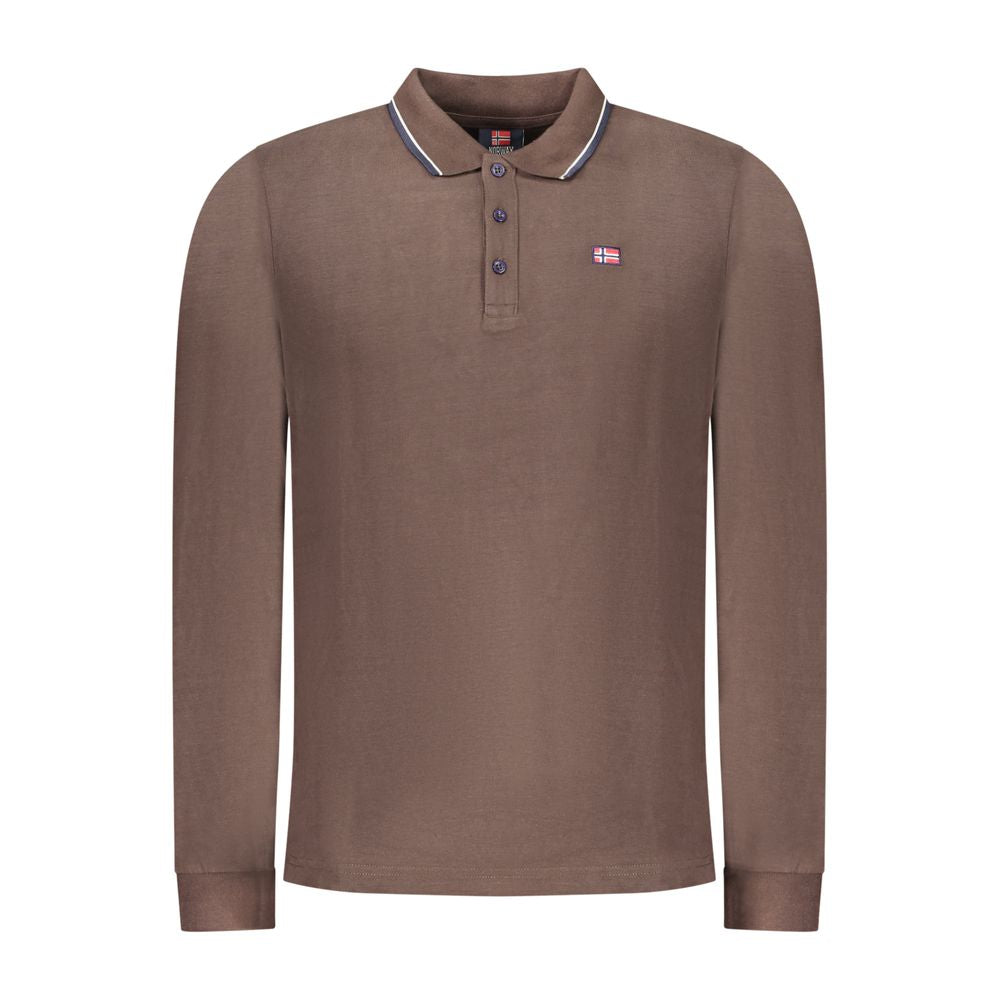 Norway 1963 Braunes Baumwoll-Poloshirt