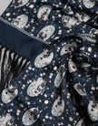 Dolce & Gabbana Marineblauer Seidenhalstuch-Schal für Herren