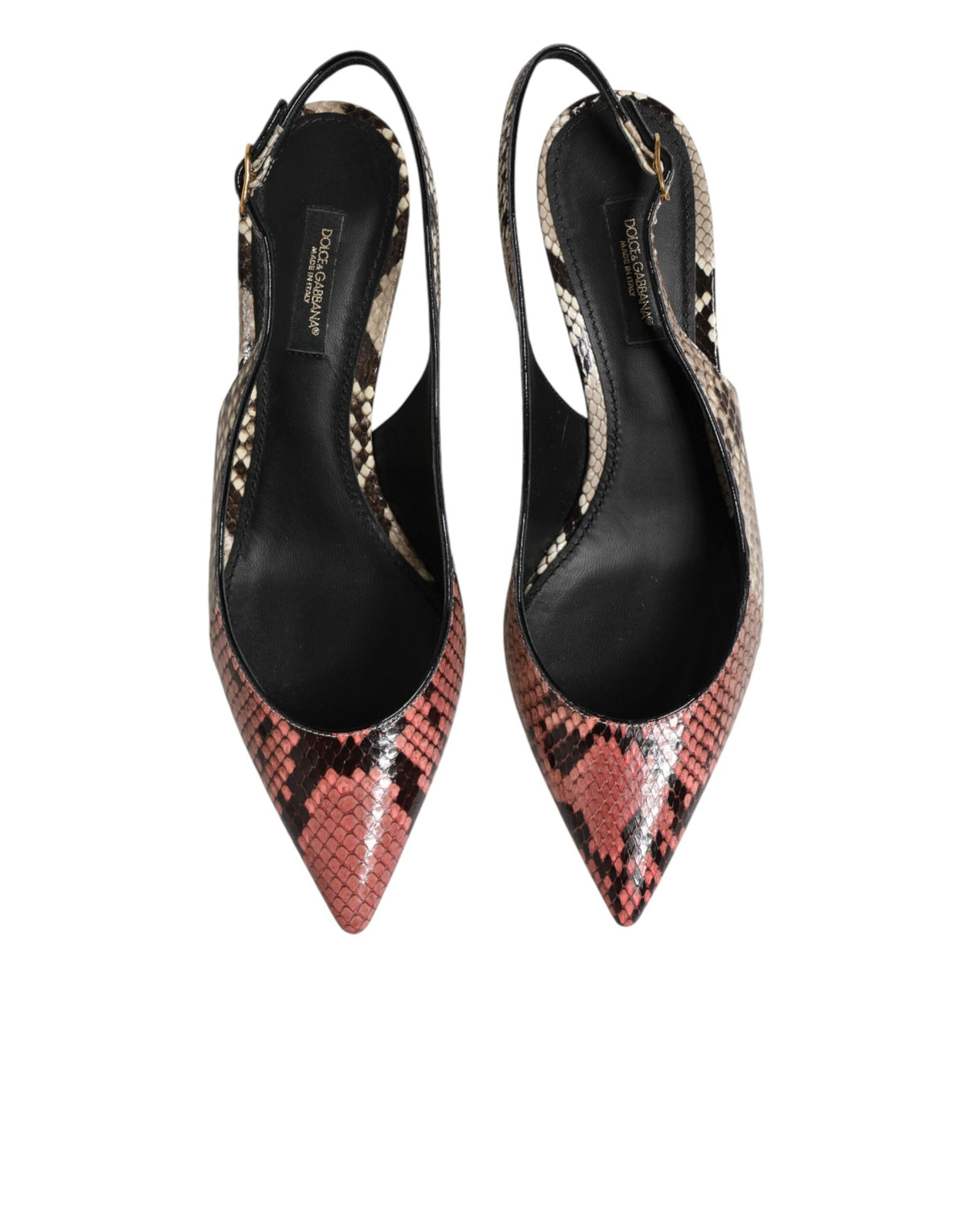 Dolce & Gabbana Mehrfarbige Leder-Slingback-Pumps