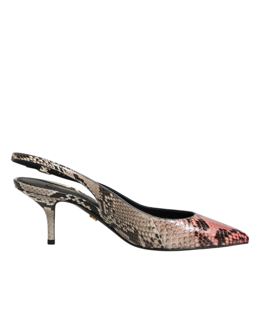 Dolce & Gabbana Multicolor Leather Slingback Pumps