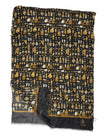 Dolce & Gabbana Schwarzer Schal mit Jazzclub-Print für den Hals