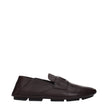 Dolce & Gabbana Braune Loafer aus Leder zum Hineinschlüpfen