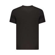 Tommy Hilfiger schwarzes Baumwoll-T-Shirt für Herren mit Rundhalsausschnitt und Logo-Print