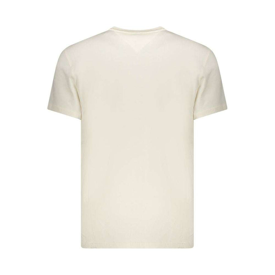 Weißes Tommy Hilfiger Bianco Baumwoll-T-Shirt für Herren mit ikonischem Logo und nachhaltigem Stil