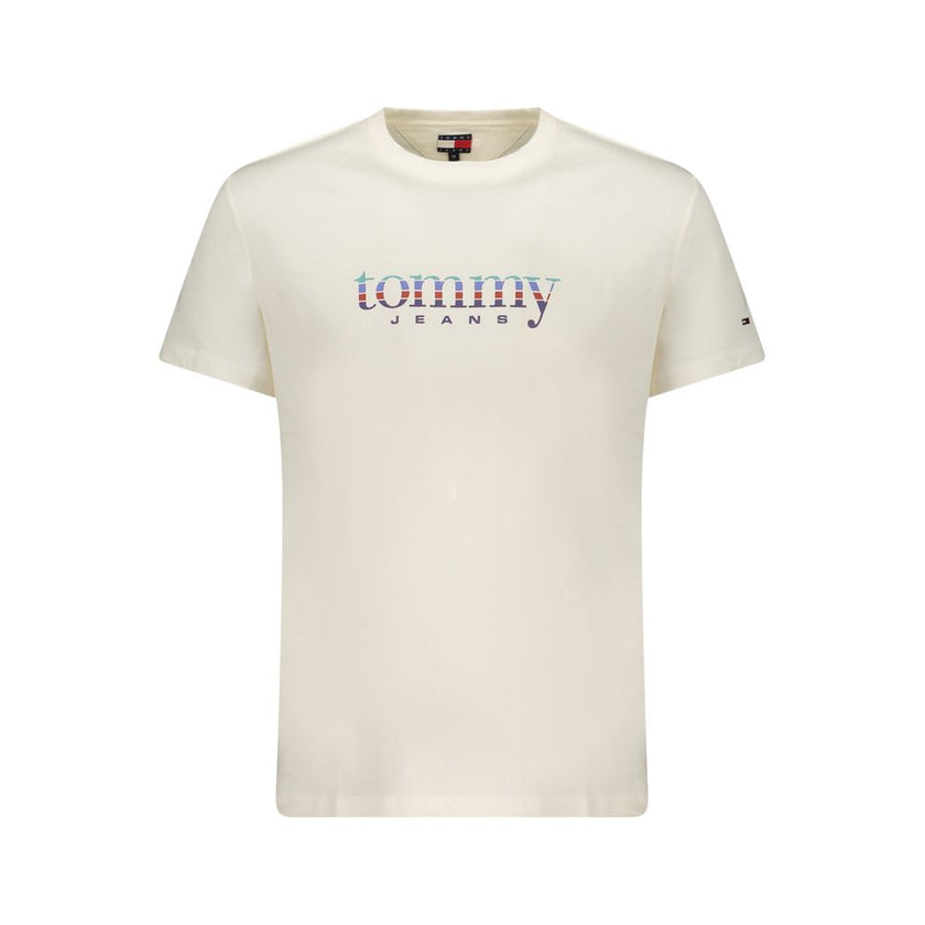 Tommy Hilfiger Bianco Baumwoll-T-Shirt für Herren