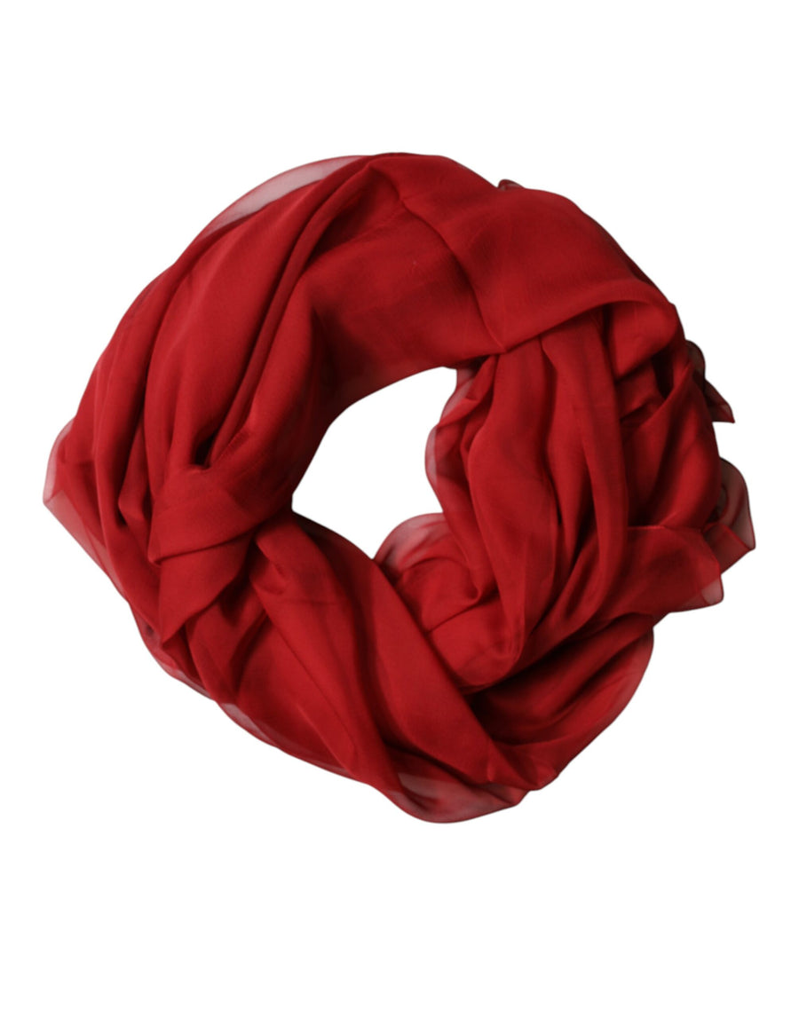 Dolce & Gabbana Red Silk Scarf for Men