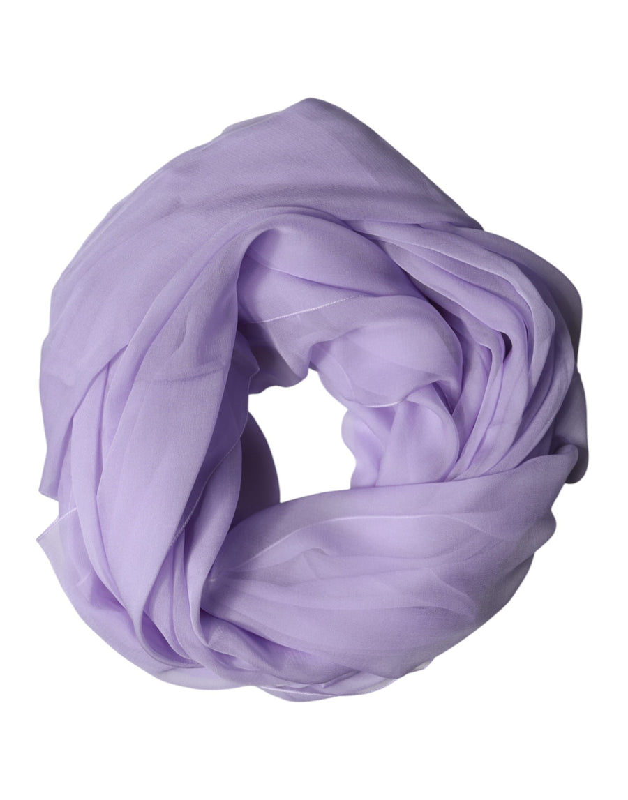 Dolce & Gabbana Purple Silk Stole Scarf for Men