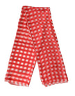 Dolce & Gabbana Rote karierte Stola Schal Wickeltuch Halstuch