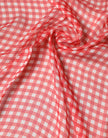 Dolce & Gabbana Roter Schal aus Seide im Karomuster