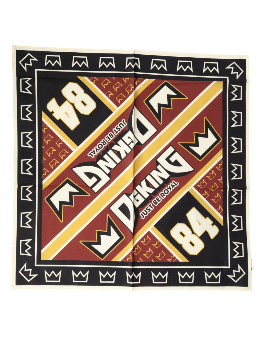 Dolce & Gabbana Multicolor DG King Square Foulard Men's 50.5cm x 50cm Silk Scarf