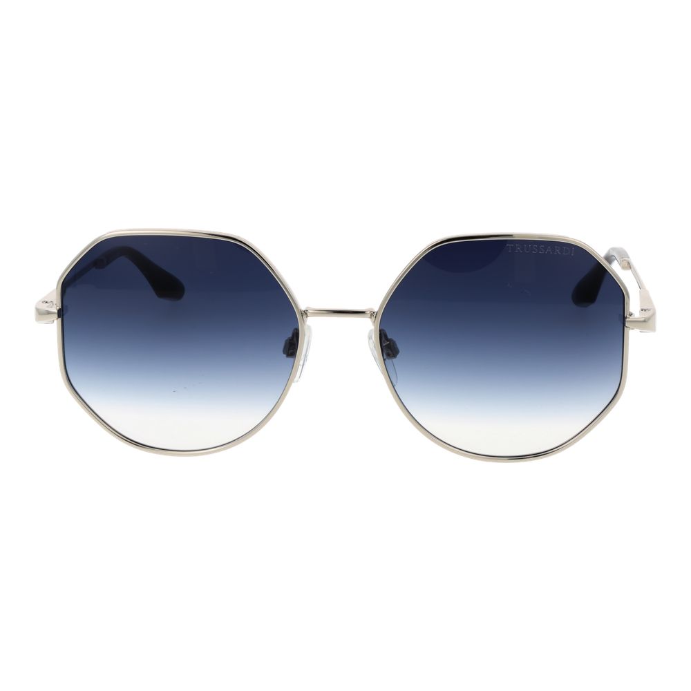 Trussardi Sonnenbrille aus silberfarbenem Metall