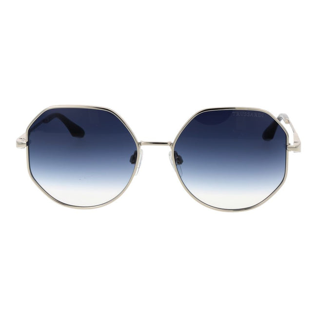 Trussardi Sonnenbrille aus silberfarbenem Metall
