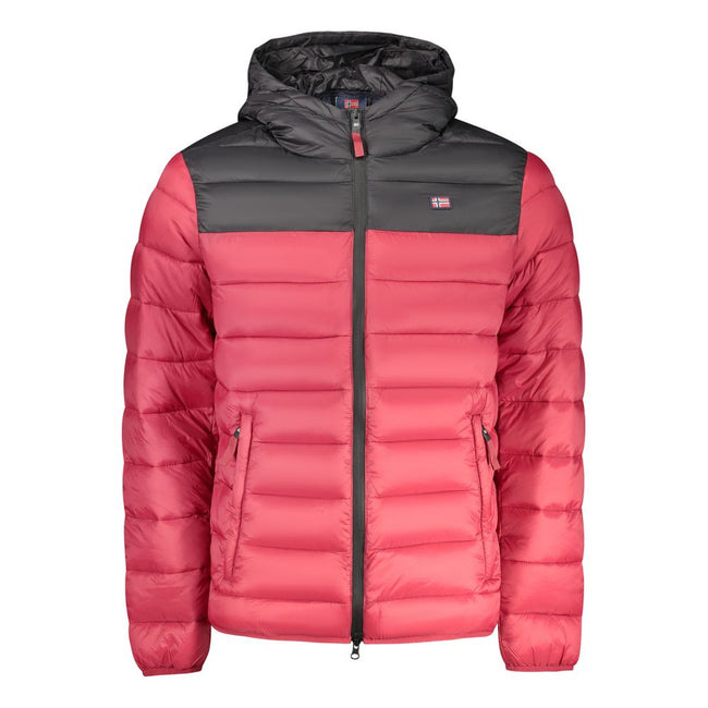 Norway 1963 Rote Polyamid-Herrenjacke