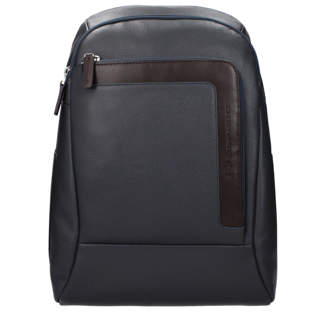 Piquadro Grauer Lederrucksack